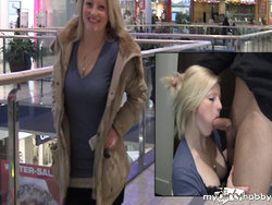 Shoppingtour mit schwanzgeiler Blondine