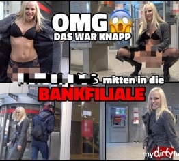 OMG das war knapp | Public PISS mitten in die BANKFILIALE