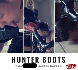 Hunter Boots voll gewichst!