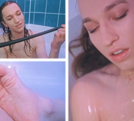 Entspannung in der Badewanne – mit meinem 50cm Dildo!